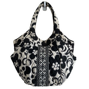 Vera Bradley Night & Day Side By Side Tote Large Cotton Shoulder Bag With Wear